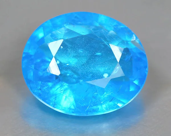 Přírodní Drahokam Modrý Neon Apatite Pozadí — Stock fotografie