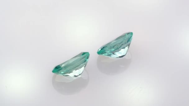 Naturale Blu Paraiba Apatite Spin Sul Tavolo Girevole — Video Stock