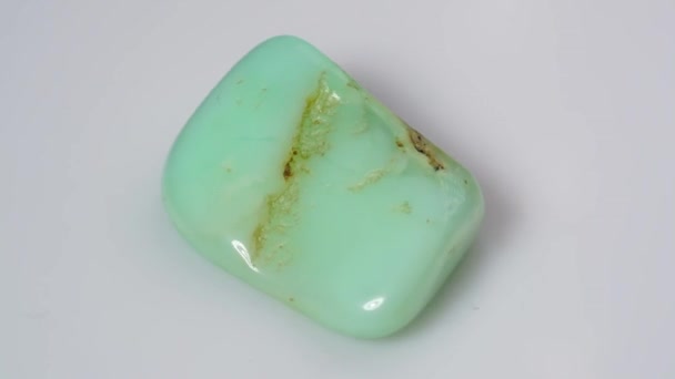 Přírodní Chrysoprase Drsné Točícím Stole — Stock video