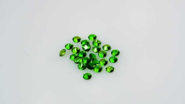 Přírodní Chrom Diopside Otočném Stole — Stock video