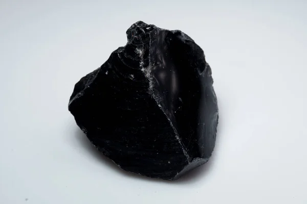 Natuurlijke Zwarte Obsidiaan Steen Achtergrond — Stockfoto