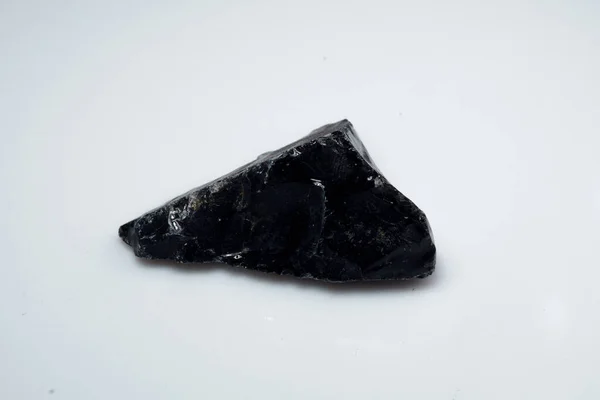 Natuurlijke Zwarte Obsidiaan Steen Achtergrond — Stockfoto