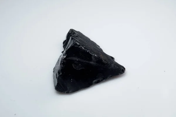 Natuurlijke Zwarte Obsidiaan Steen Achtergrond — Stockfoto