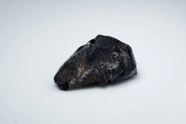 Natuurlijke Zwarte Obsidiaan Steen Achtergrond — Stockfoto