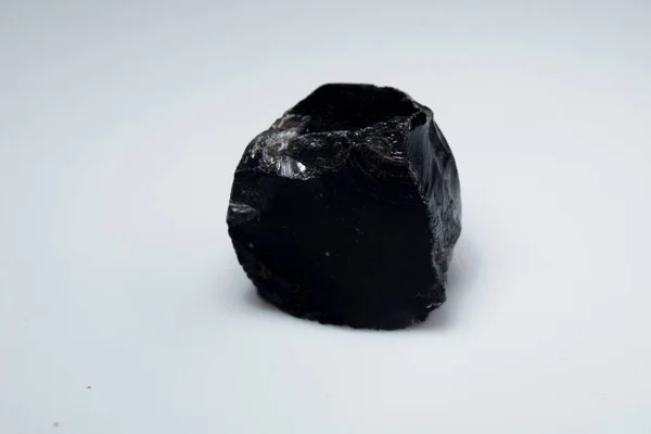 Natuurlijke Zwarte Obsidiaan Steen Achtergrond — Stockfoto