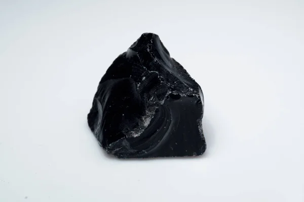 Natuurlijke Zwarte Obsidiaan Steen Achtergrond — Stockfoto