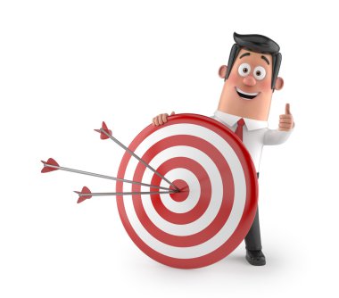 3D komik karikatür müdür