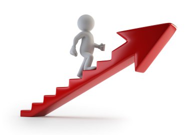 3D küçük insanlar - kariyer basamaklarını