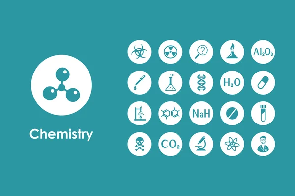 Kimya basit simgeler kümesi — Stok Vektör