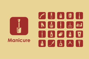 Manikür basit simgeler kümesi