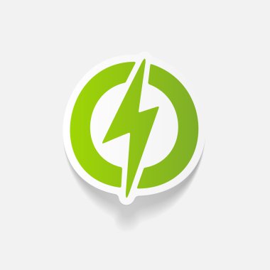 Yeşil yıldırım cıvata simgesi