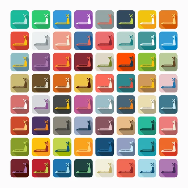 Coloridas cintas de correr iconos — Vector de stock