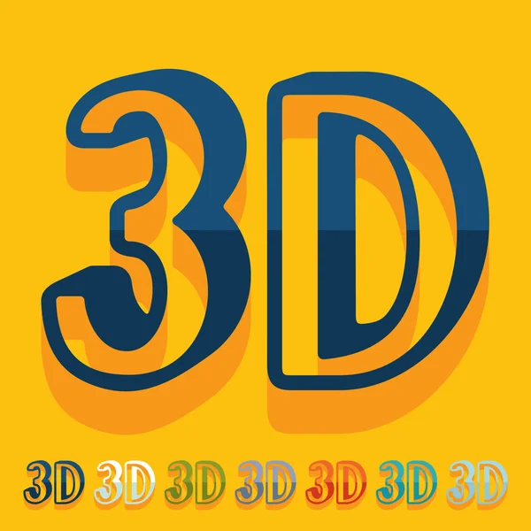 Colorati segni 3D — Vettoriale Stock
