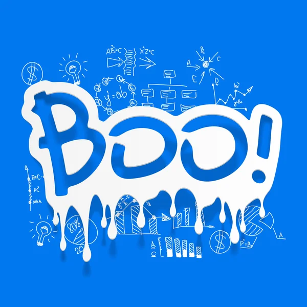 Boo sign and business formulas — Stock Vector