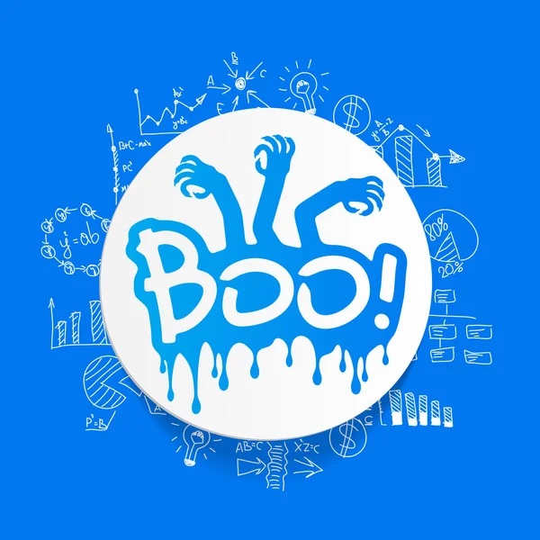Boo matrica üzleti képletek — Stock Vector