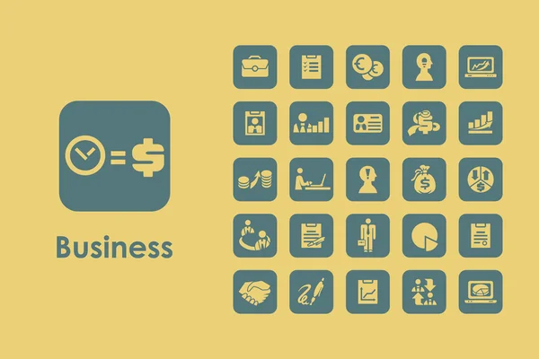 Conjunto de ícones simples de negócios —  Vetores de Stock