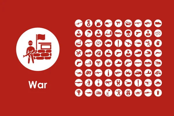 Reihe von einfachen Kriegssymbolen — Stockvektor