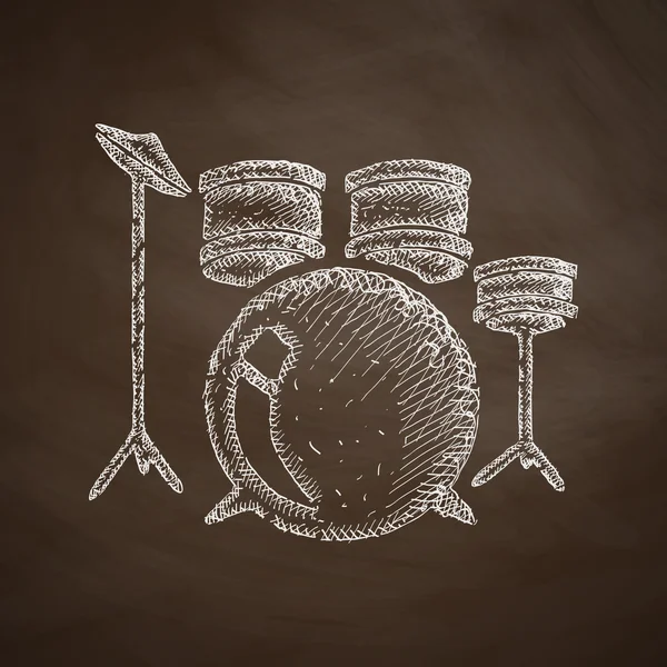 ドラム セットのアイコン — ストックベクタ