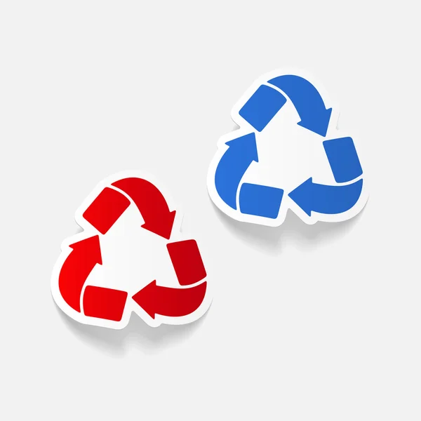 Signo de reciclaje colorido — Vector de stock