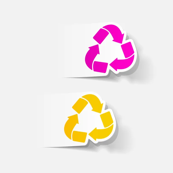 Signo de reciclaje colorido — Vector de stock