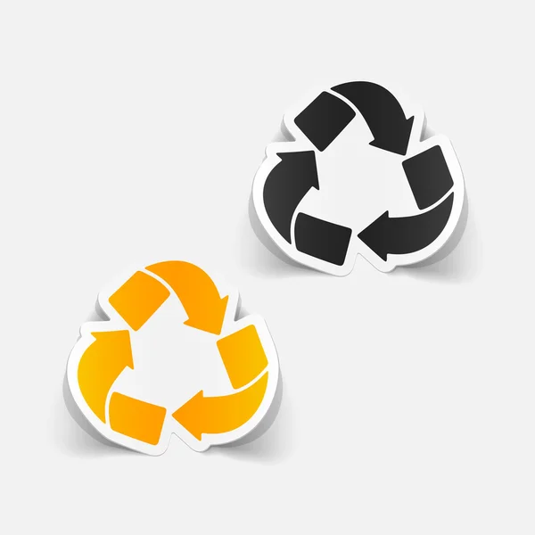 Buntes Recyclingschild — Stockvektor