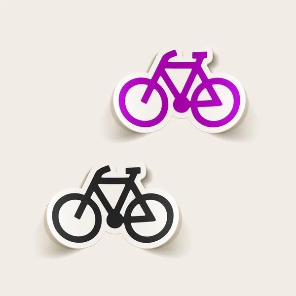 Colorful bicycles labels — Stock Vector