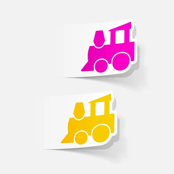 Childrens trains labels — Stock Vector
