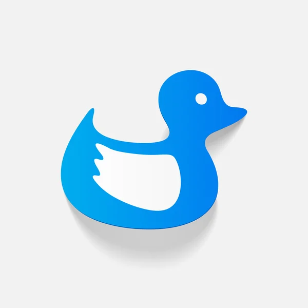 Icono de pato azul — Vector de stock