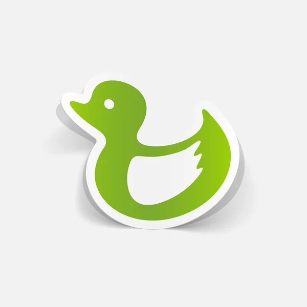 Green duck icon — Stock Vector