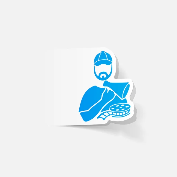 Blauwe directeur pictogram — Stockvector