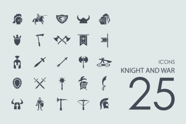 Knight ve savaş simgeler kümesi