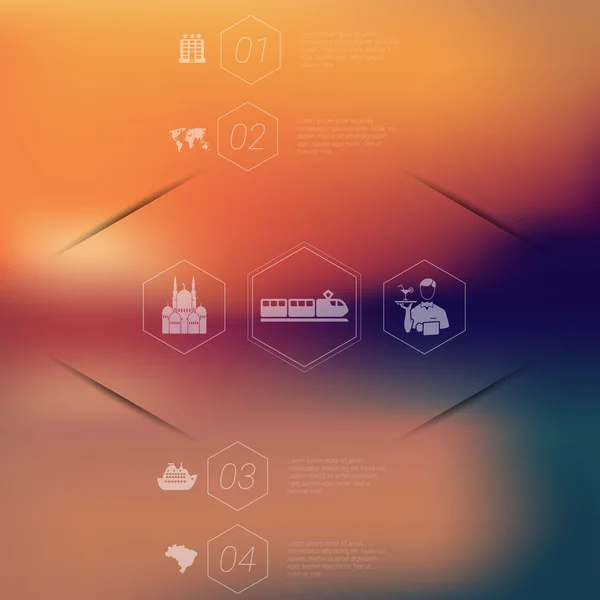 Toerisme infographic sjablonen instellen — Stockvector