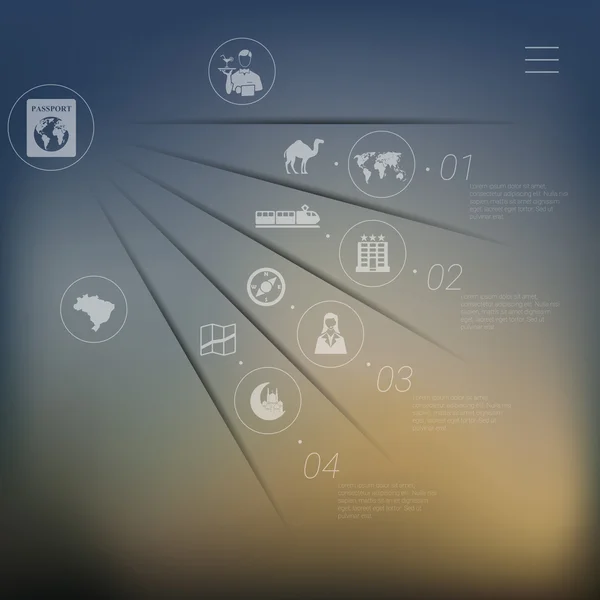 Establecer plantillas de infografía turística — Archivo Imágenes Vectoriales