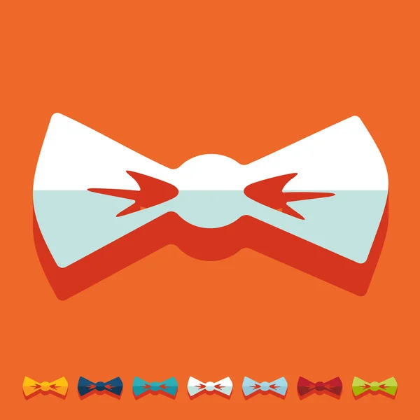 Flat design of bow tie — Stock Vector