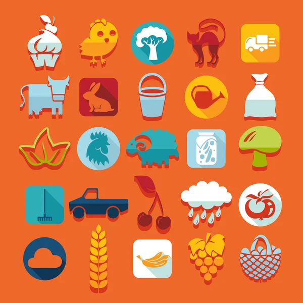 Set di icone dell'agricoltura — Vettoriale Stock