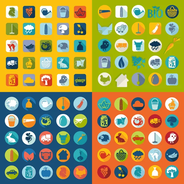 Set of agriculture icons — Stock Vector