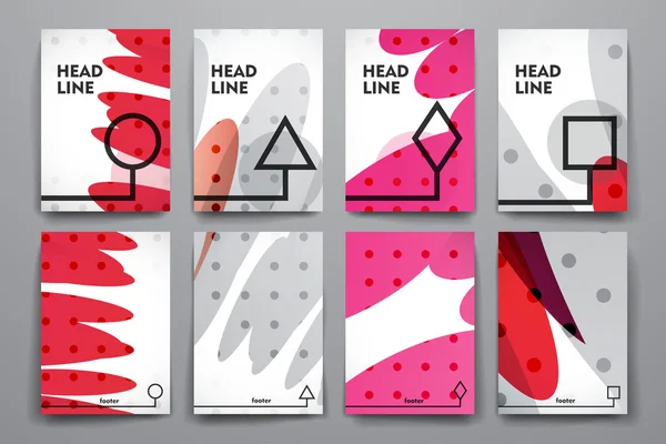 Ensemble de brochures avec design abstrait — Image vectorielle