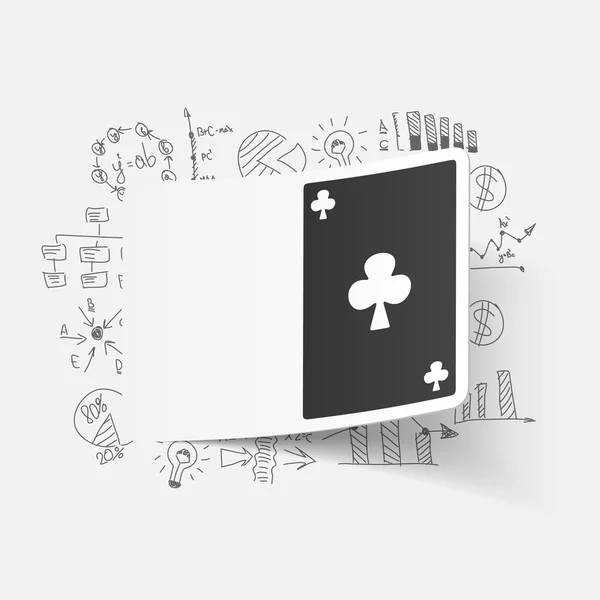 Business formulas with playing card — Stock Vector
