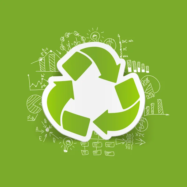 Geschäftsformeln mit Pfeil-Recycling — Stockvektor