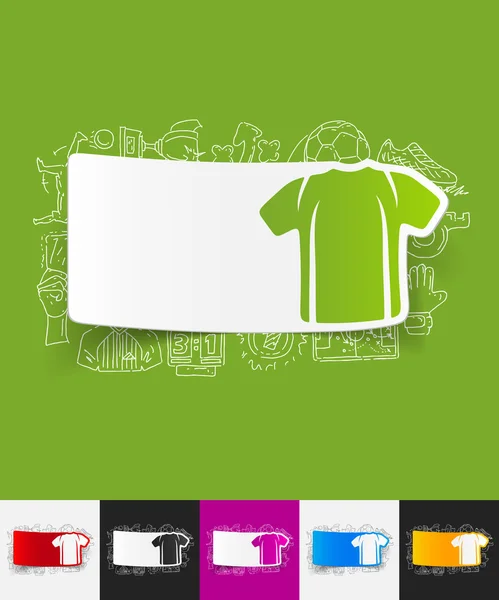 Shirt papier sticker — Stockvector