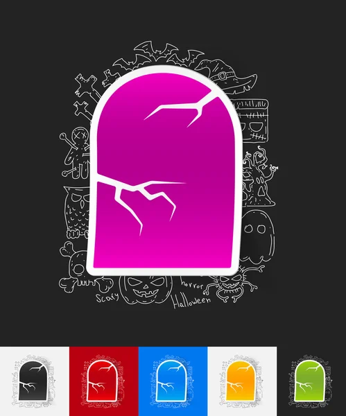 Наклейка на надгробие — стоковый вектор