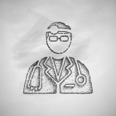 çizilmiş doktor simgesi