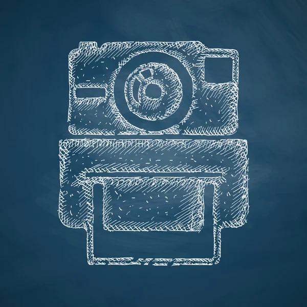 Oude fotocamera pictogram — Stockvector