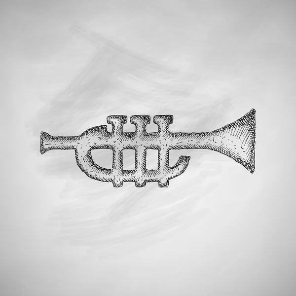 Retro trompet simgesi — Stok Vektör
