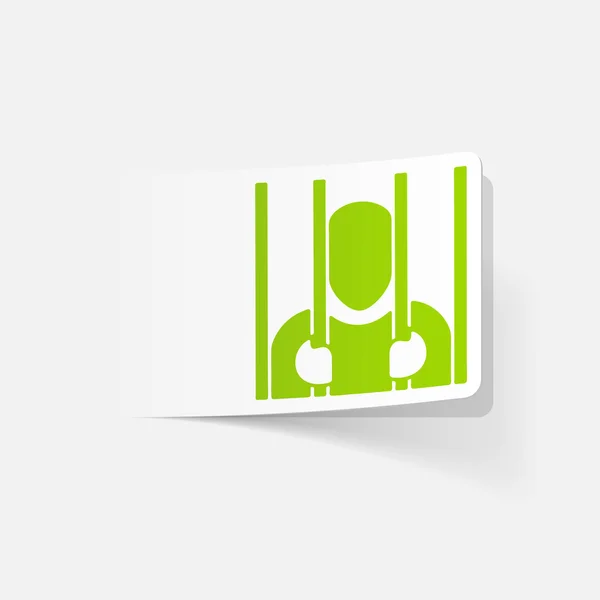 Prisoner realistic design — Stock Vector