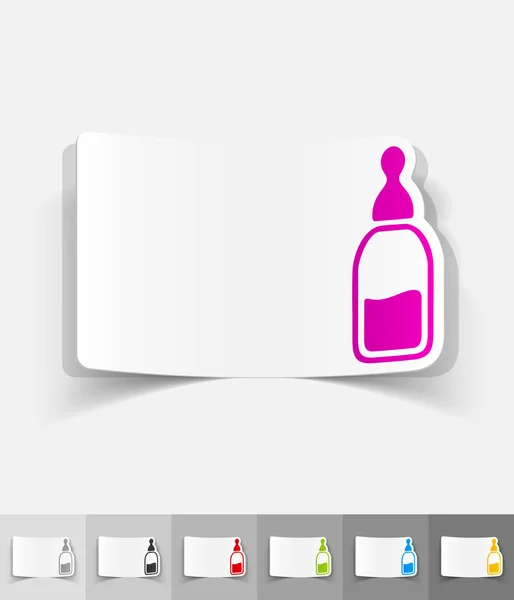 Biberón diseño realista — Archivo Imágenes Vectoriales