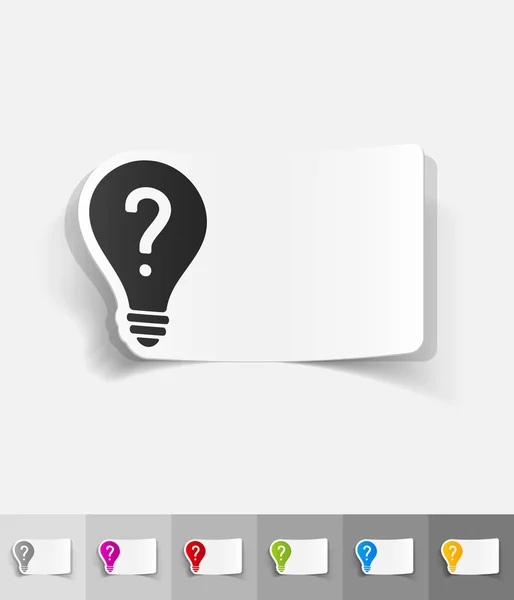Bombilla con signo de interrogación — Archivo Imágenes Vectoriales