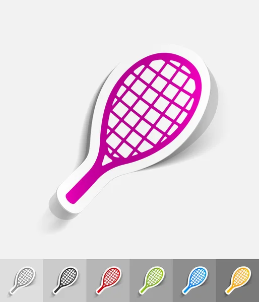 テニス ラケットの現実的なデザイン — ストックベクタ