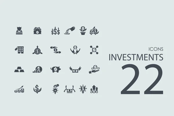 Set of investments icons — Stock Vector