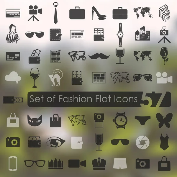 Set of fashion icons — Stock Vector